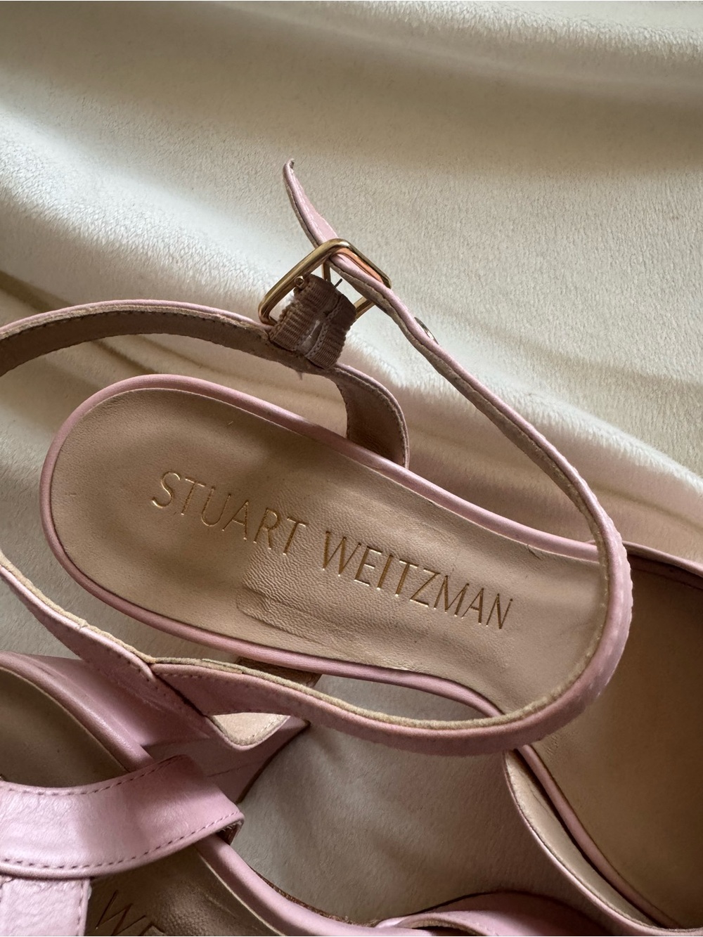 Stuart Weitzman pink leather Ryder platform sandal - Picture 2 of 11